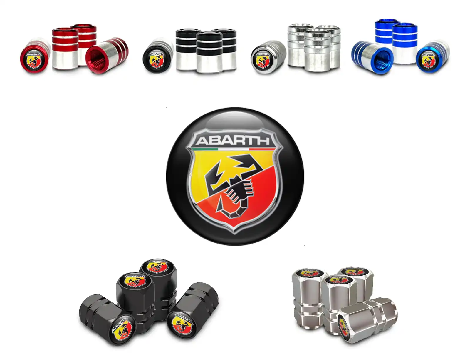 Fiat Abarth Covers Valve Roue Vélo Design Standard
